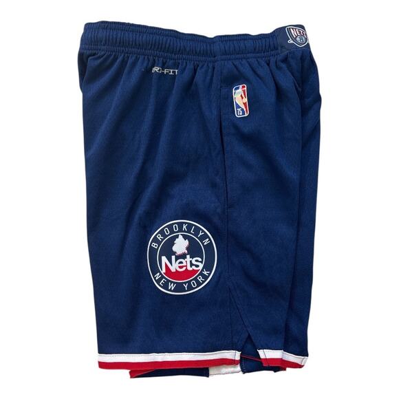 Nike Boys Brooklyn Nets City Edition Swingman Shorts Blue Size Small Basketball - Picture 3 of 7